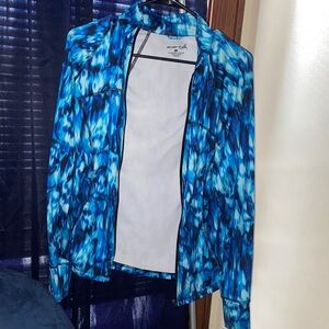 Exertek Blue Patterned Women's Hoodie